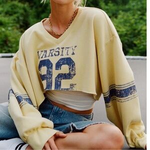 Urban Outfitters Yellow Varsity 92 Sweatshirt
